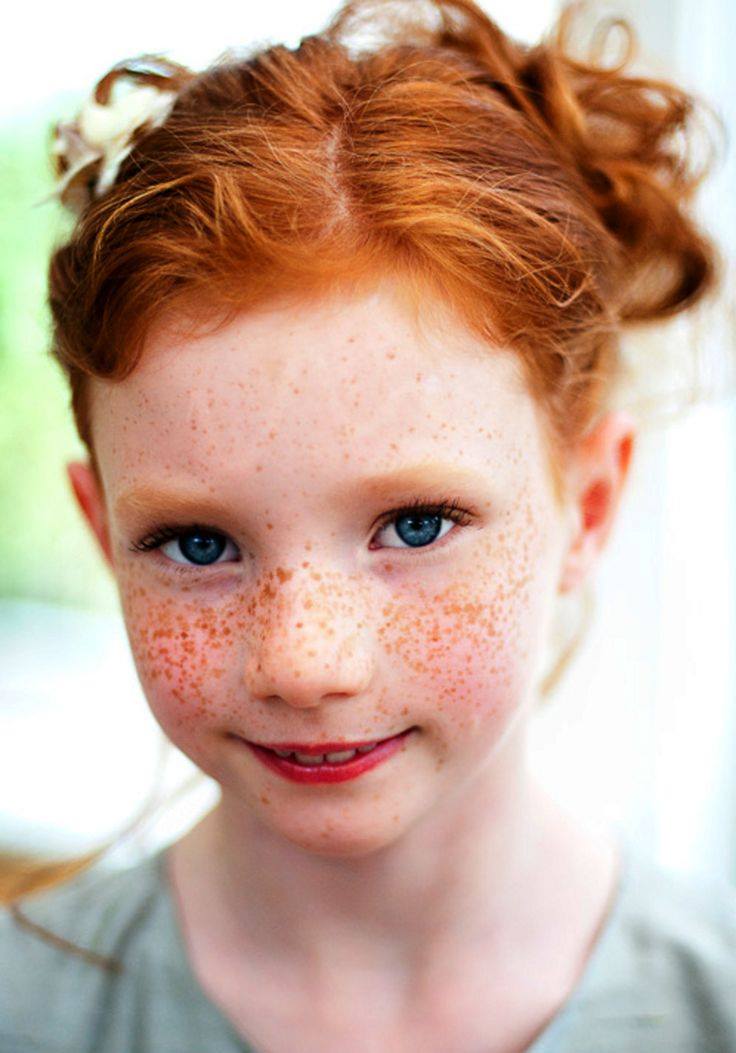 Three red-haired girls of different ages for TV commercial in Bucharest, Romania.